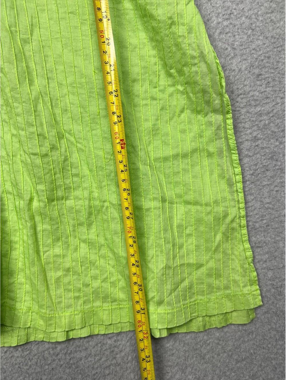 Charlotte Kellogg Women's Sheer Tunic Blouse Plus 2X Lime Green Cotton Beach - Picture 7 of 11
